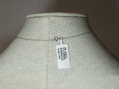 Chaîne en or 9K et son pendentif orné d'une...