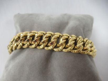 Bracelet en or jaune, 18K. Poids : 32,35...