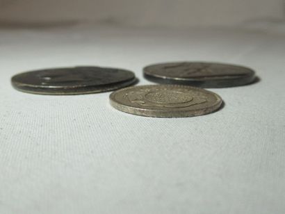 Lot de 3 médailles en argent. XIXe siècle....