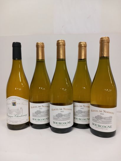 5 Bouteilles de Bourgogne Chardonnay comprenant...