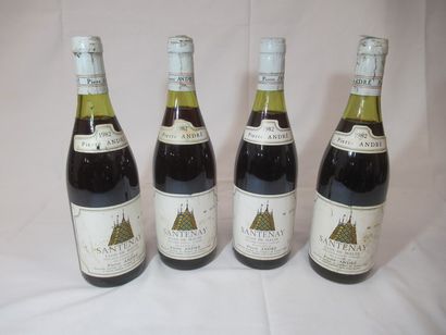 4 bouteilles de Santenay, Pierre André, 1982...