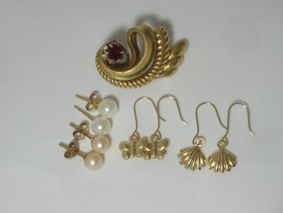 Lot de 4 paires paire de boucles d'oreilles...
