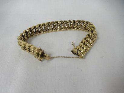 Bracelet en or jaune, 18K. Poids : 32,35...
