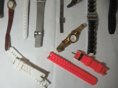 Lot de 11 montres (hommes et dames) en métal,...