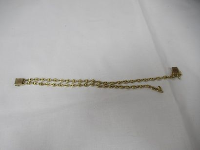 Bracelet en or jaune 18K, mailles grain de...