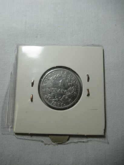 FRANCE Pièce de 1 franc en argent. Napoléon...