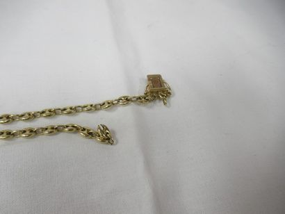 Bracelet en or jaune 18K, mailles grain de...