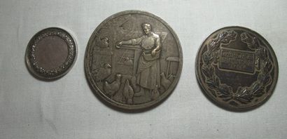 Série de 6 médailles en argent, sur le thème...