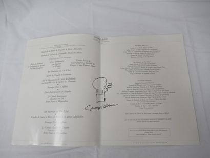 Georges BLANC Menu, été 1986.
