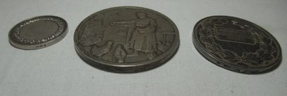 Série de 6 médailles en argent, sur le thème...