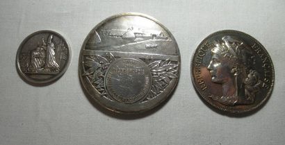 Série de 6 médailles en argent, sur le thème...