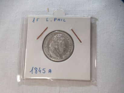 FRANCE Pièce de 1 franc en argent. Louis...