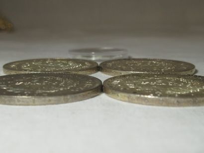 FRANCE Lot de pièces en argent : 4 de 50...