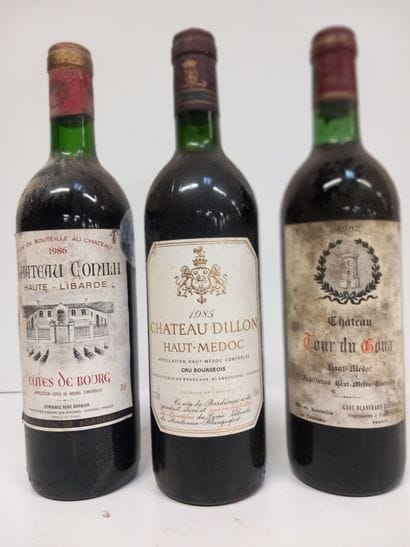 Lot comprenant: 
1 Château Dillon 1985 Haut...