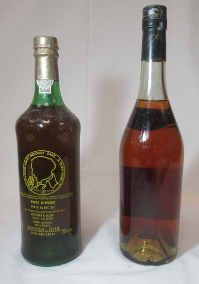 Lot de 2 bouteilles : 1 Cognac J.R. Brillet...