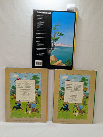 TINTIN, lot comprenant 2 bandes dessinées...