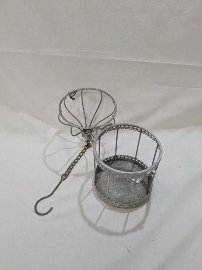 Cage à oiseau décorative en métal, hauteur...