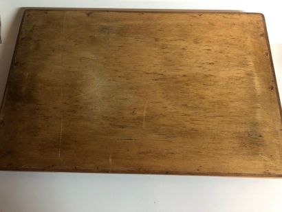 Plateau de service en bois avec décor en...