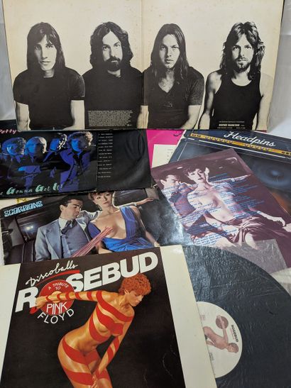 Lot de 10 disques vinyles dont PINK FLOYD,...