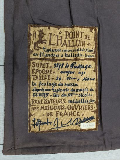 Wool tapestry, Halluin stitch, depicting...