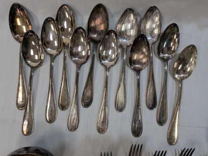 FRIONNET. Partie de ménagère en métal argenté...
