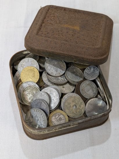 A collection of coins from France, Greece,...