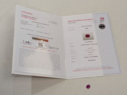 Rubis, 5,39 carats. Non chauffé. Provenance...