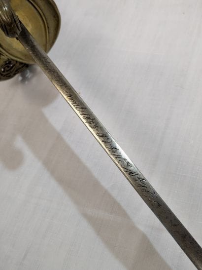 Sabre d'infanterie, modèle 1855. Gravé 