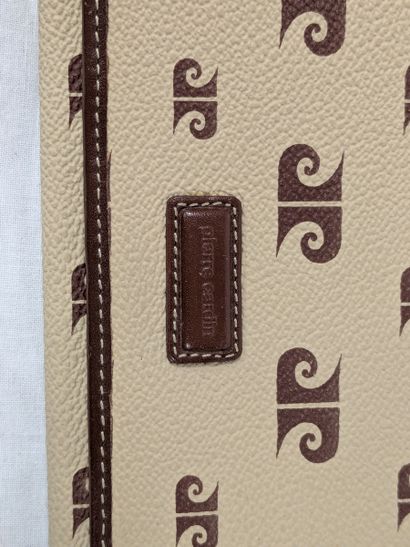PIERRE CARDIN portefeuille en cuir et toile,...