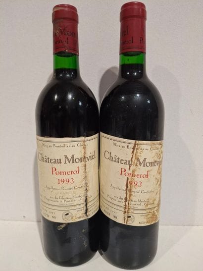 2 bouteilles de Pomerol 1993 - Château Montviel...