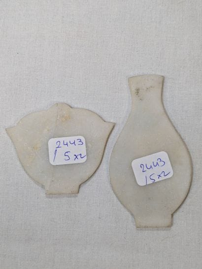 CHINE. Lot comprenant deux peintures sur...