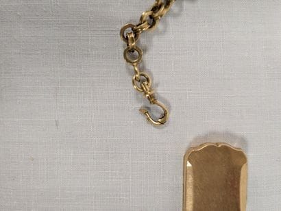 Chaîne de montre en or jaune 18K, avec sa...