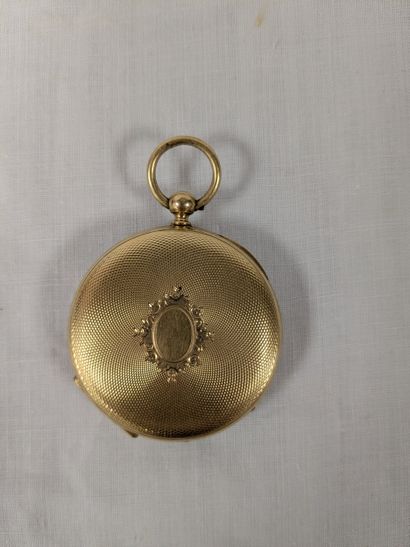 Montre de gousset en or jaune 18K (cuvette...