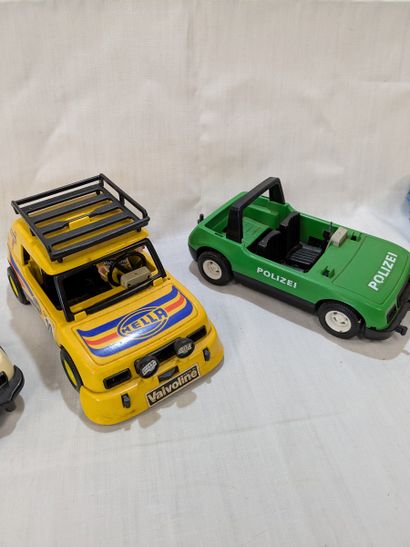 PLAYMOBIL. Set of three miniature resin vehicles....