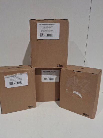 Lot de 4 cubis de 3 litres de vin Rosé -...