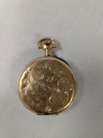 Montre de gousset en or jaune 18K (cuvette...