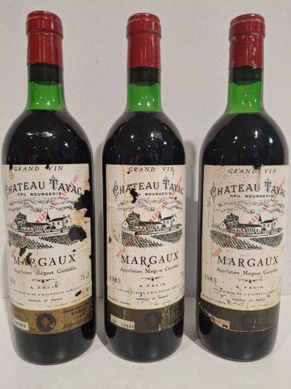 3 bouteilles de Margaux ChâteauTayac 1983-...