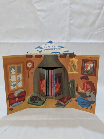 Boîte bibliothèque en carton regroupant 12...