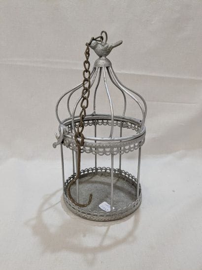 Cage à oiseau décorative en métal, hauteur...