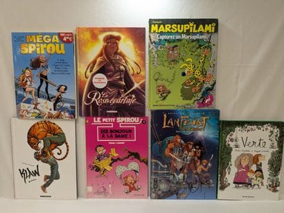 Lot de 7 bandes dessinées dont Spirou, années...