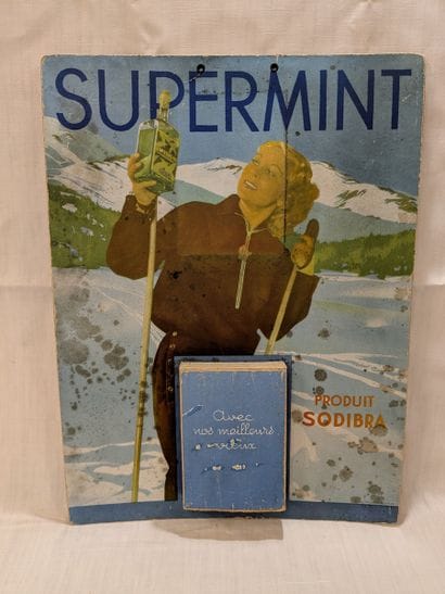SUPERMINT, Produit Sobira. Carton publicitaire...