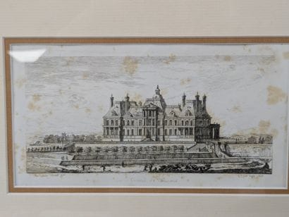 Lot comprenant deux gravures du château de...