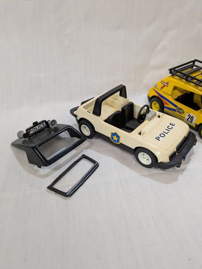 PLAYMOBIL. Set of three miniature resin vehicles....