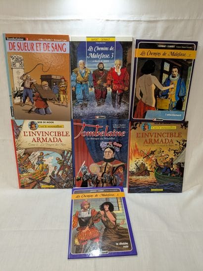 Lot de 7 bandes dessinées dont les Chemins...