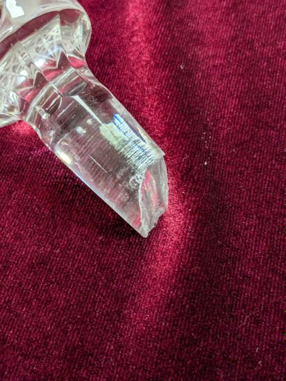 Seau à glace en cristal avec sa pince à glaçons...