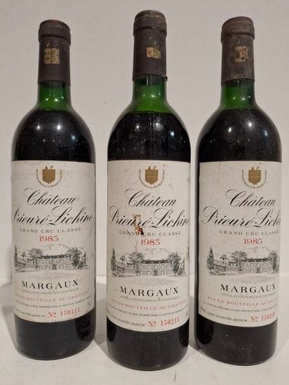 3 bouteilles de Margaux 1985 - Château Prieuré...