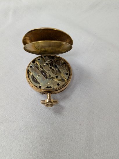 Montre de gousset en or jaune 18K (cuvette...