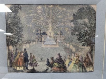 Lot de trois gravures comprenant deux vues...