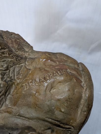 Paire de vide-poches en plâtre (? terre cuite...