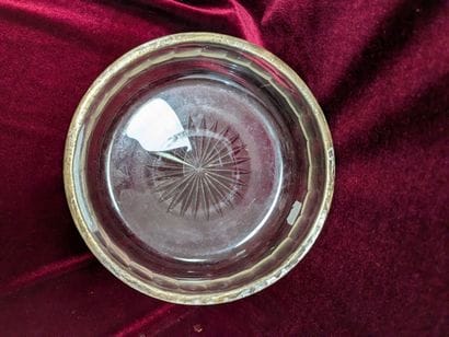 Coupe en cristal et monture en argent (Minerve)....